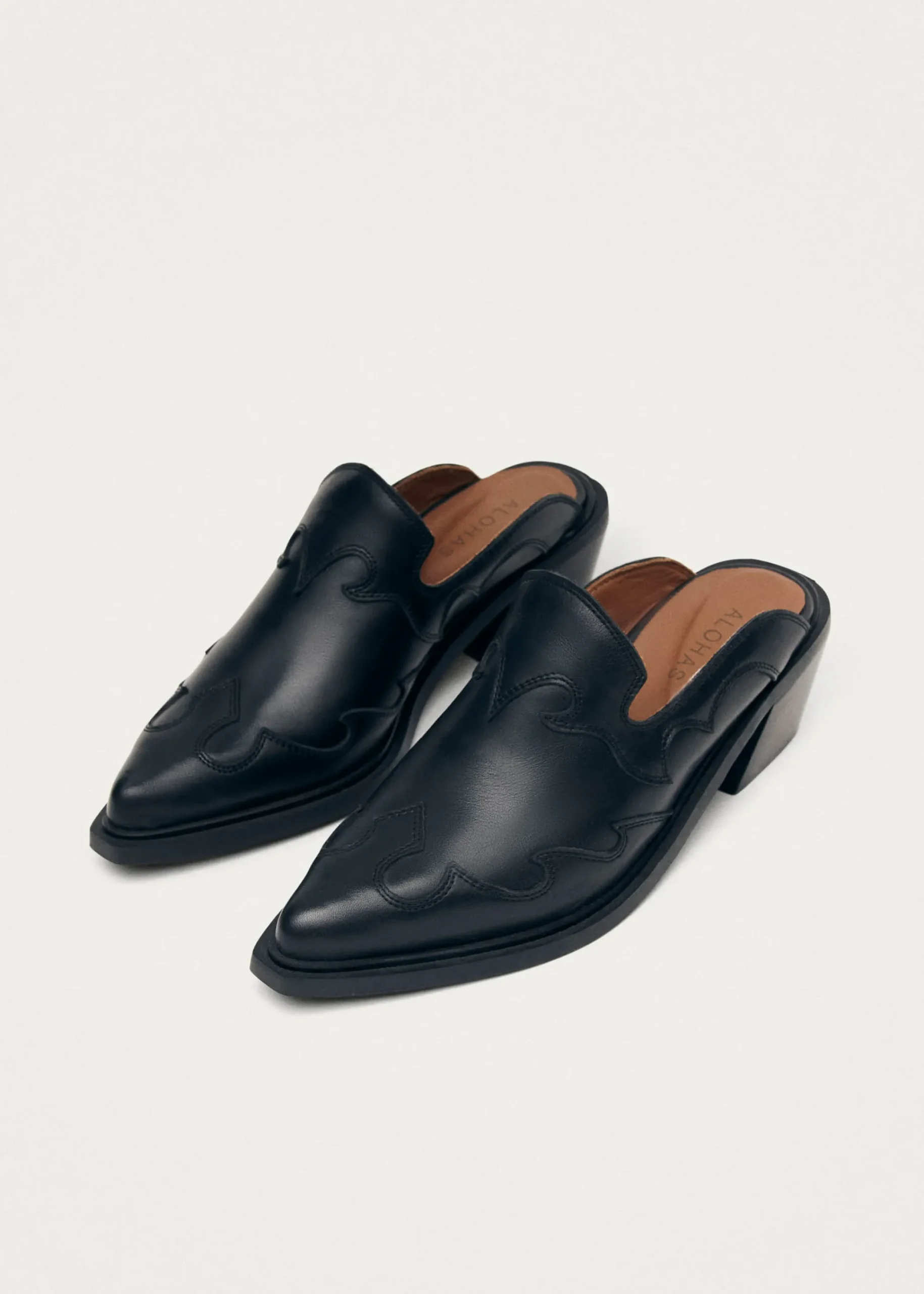 Weston Leather Mules|ALOHAS Outlet