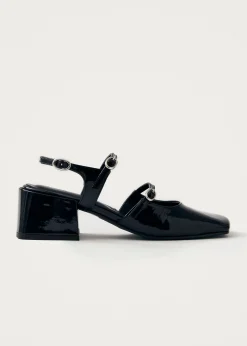Withnee Onix Black Leather Pumps|ALOHAS New