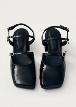 Withnee Onix Black Leather Pumps|ALOHAS New