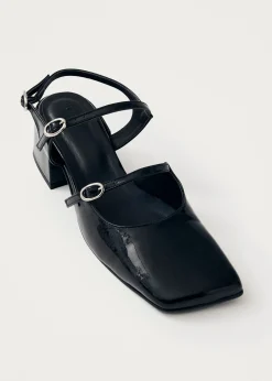Withnee Onix Black Leather Pumps|ALOHAS New