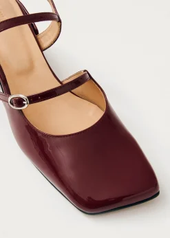 Withnee Onix Burgundy Leather Pumps|ALOHAS Sale
