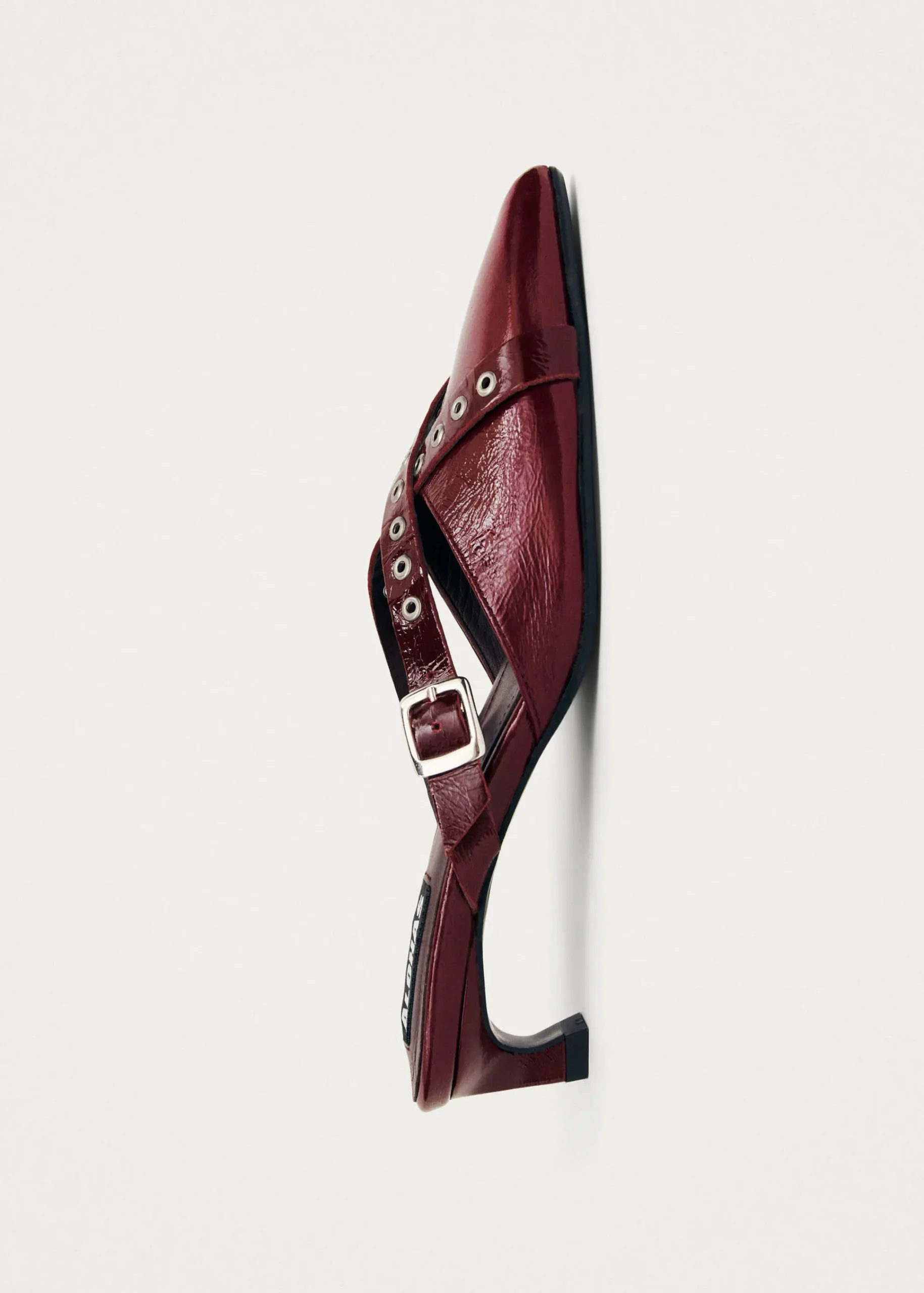 Zyra Onix Burgundy Leather Mules|ALOHAS Outlet