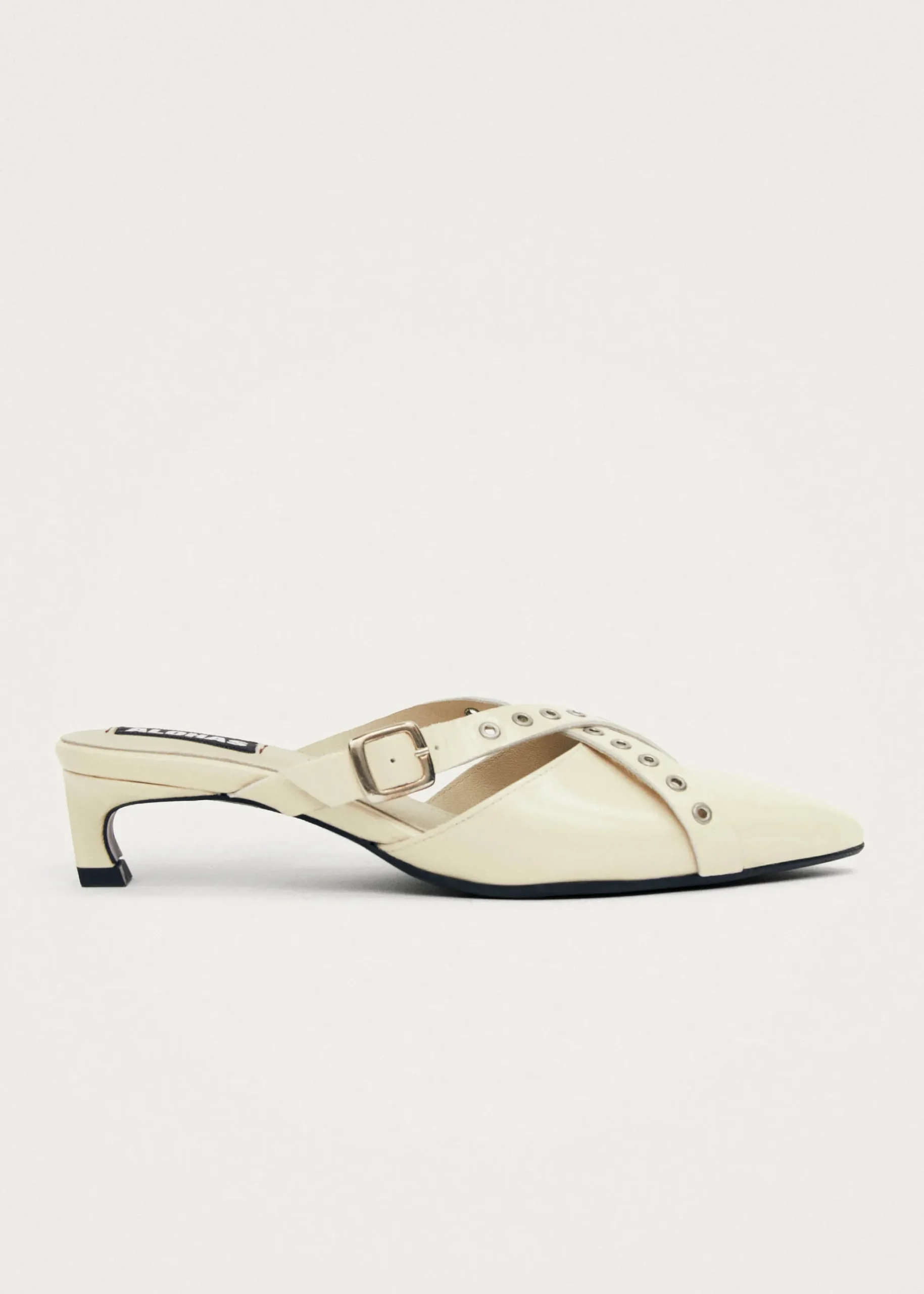 Zyra Onix Cream Leather Mules|ALOHAS Hot